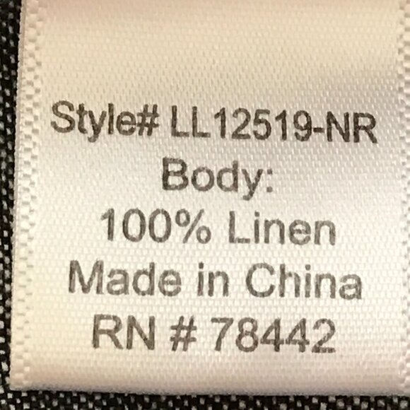 Allen Allen 100% Linen Pull On Pants Women XL Gray Tie Waist Pocket Lagenlook - Picture 13 of 14